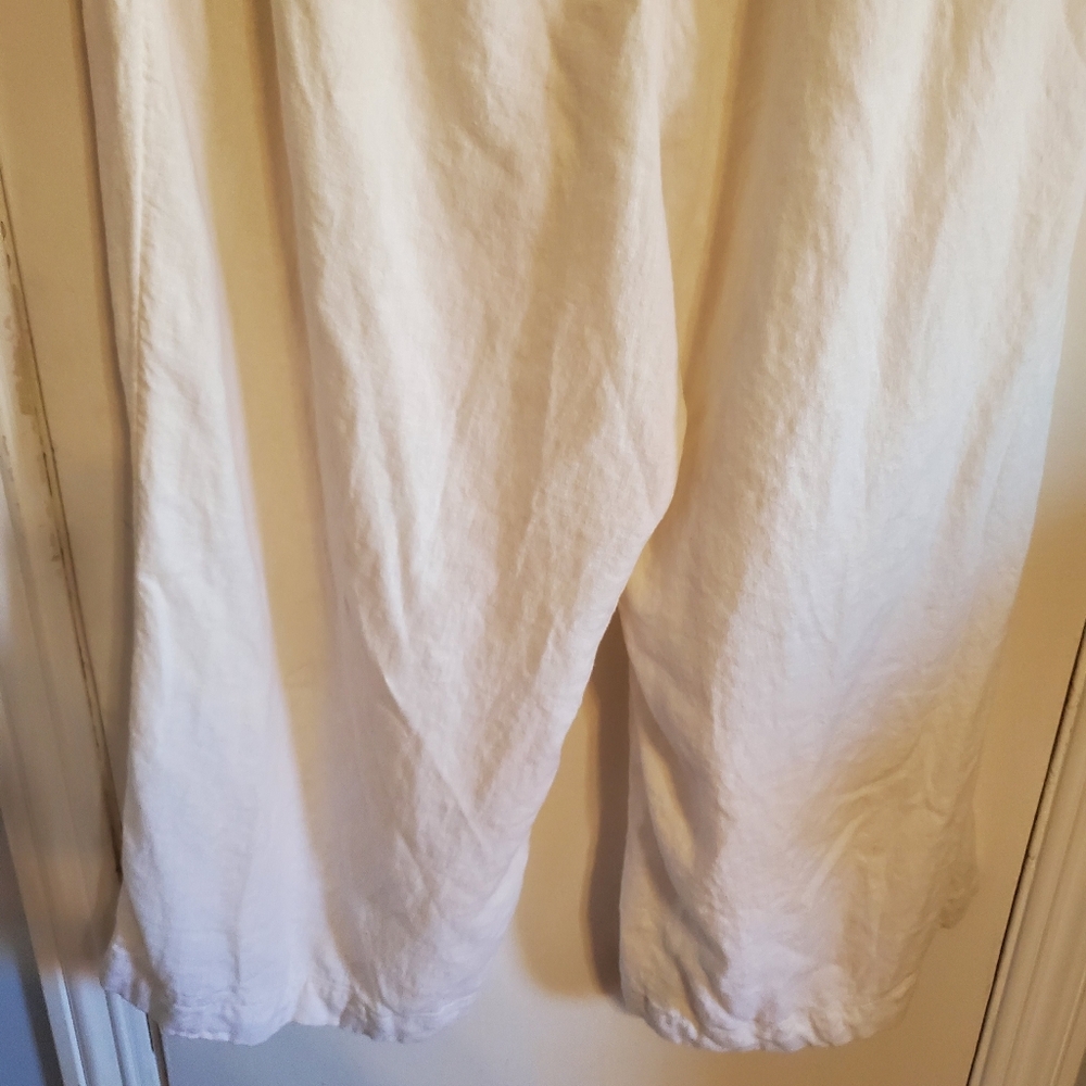 PureJill J.Jill Linen Blend Elastic Waist Pull on Pants size L Coastal Vacation - Picture 7 of 13